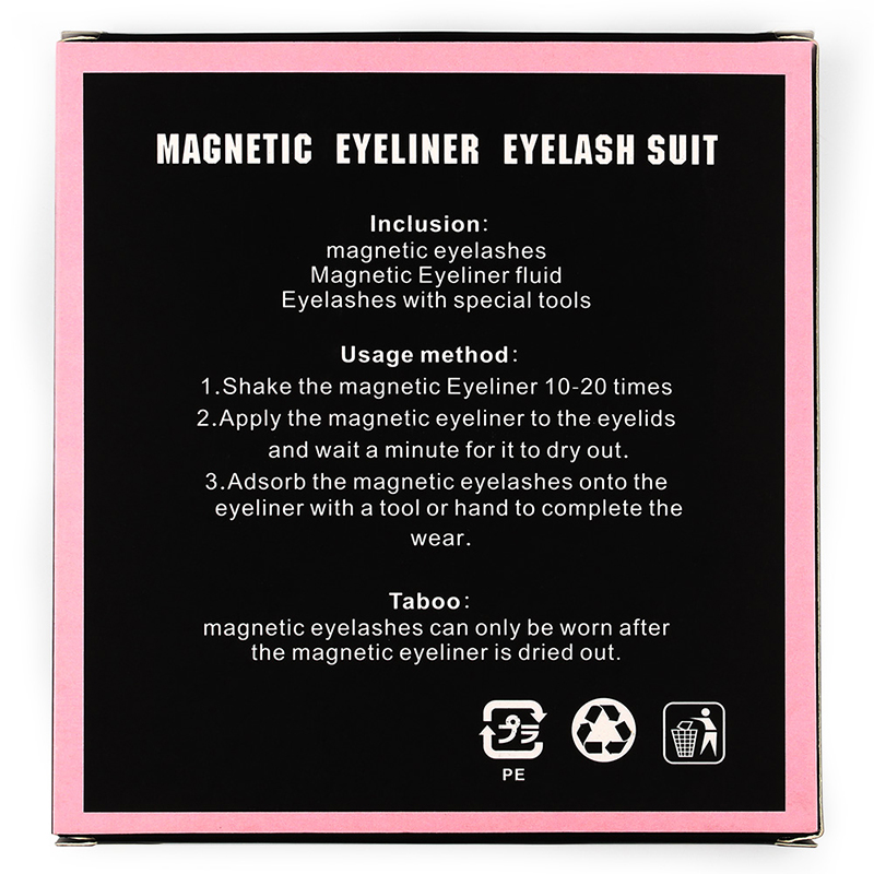 Factory direct selling 3D three pairs natural thick fluffy magnetic eyelashes private label