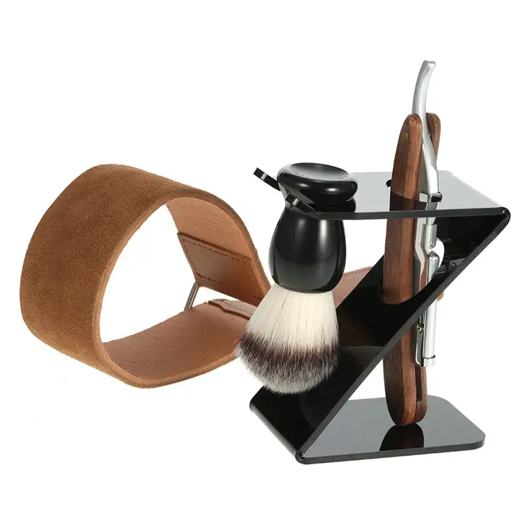 High quality Grade Synthetic shaving brush+ razor+ stand Wholesale beard shaving brush set for men