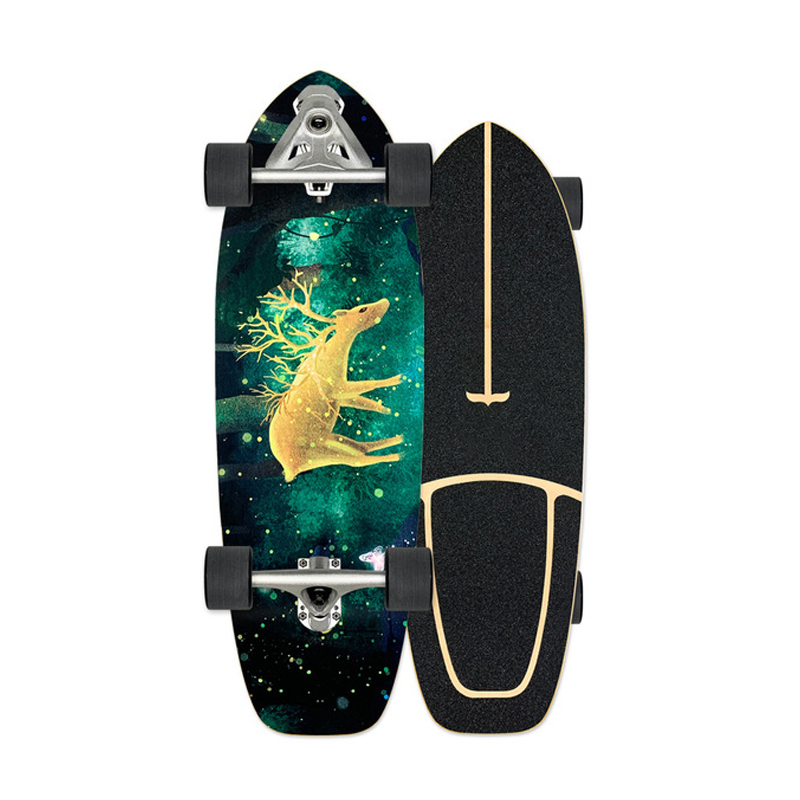Dancing Longboard Skateboard 7 Ply Canadian Northeast Maple Street Surfing Skateboard Deep Concave Cruiser Surf Skateboard