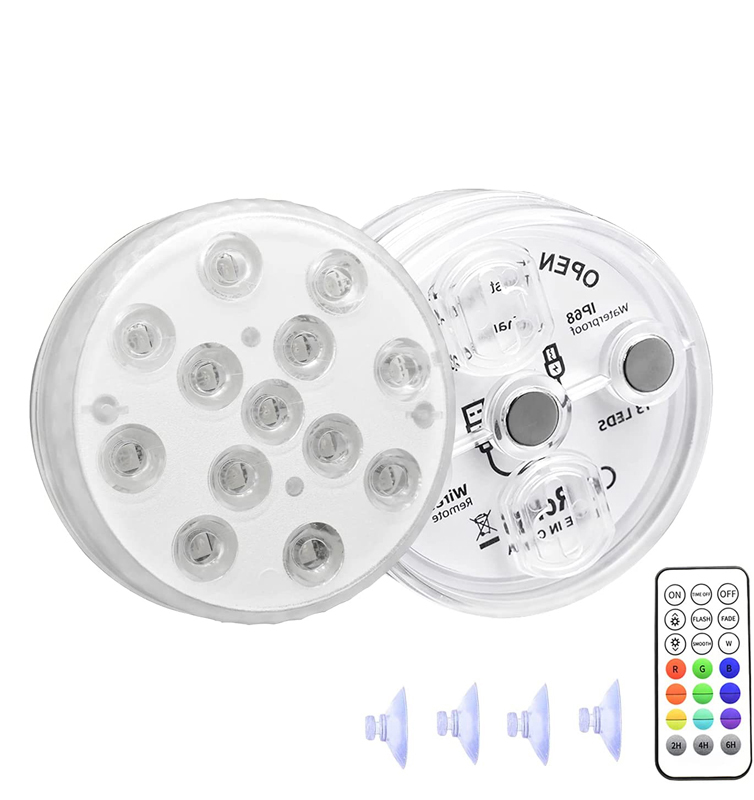 13 LED Waterproof Remote RGB Submersible LED Light Swiming Pool Garden Lights Underwater Outdoor Fish Tank Pond Vase Decoration
