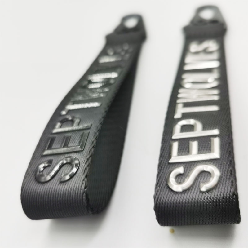 Customized 3d shiny letters tape Keychain