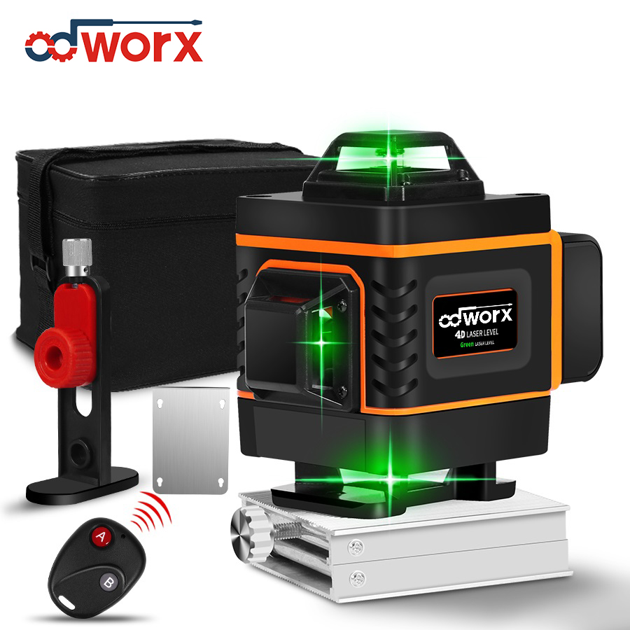 Laser Level 16 Lines Green Line Rotary 4D Self-Leveling 360 Horizontal And Vertical Super Powerful Nivel Wall Laser Levels