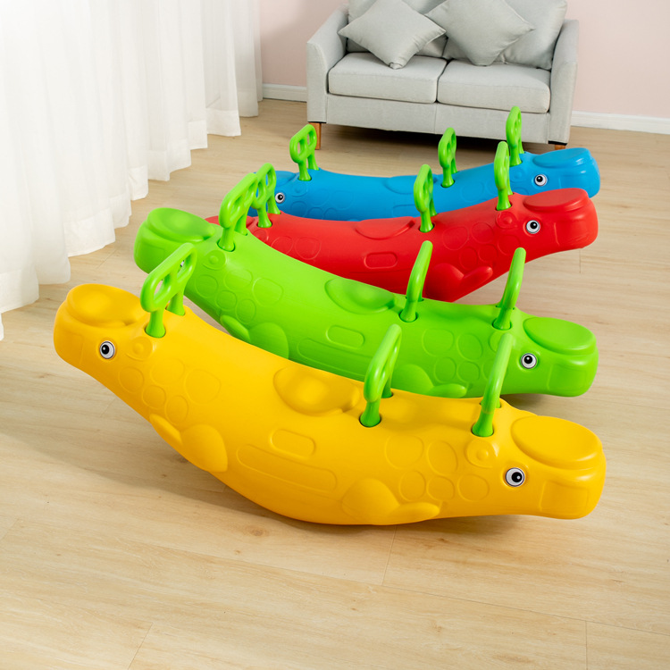 Manufacture red blue yellow orange green BPA Free seesaw kinder garden kids child seesaw for kids indoor outdoor rocking horse