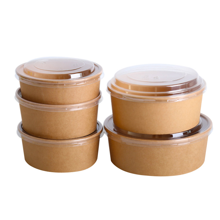 High quality international biodegradable disposable heatable eco-friendly kraft pla paper rice salad soup bowl water
