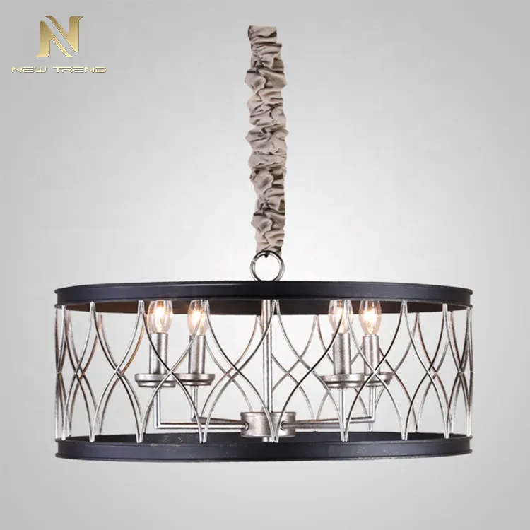 Professional quality indoor decoration chandelier iron frame led pendant light