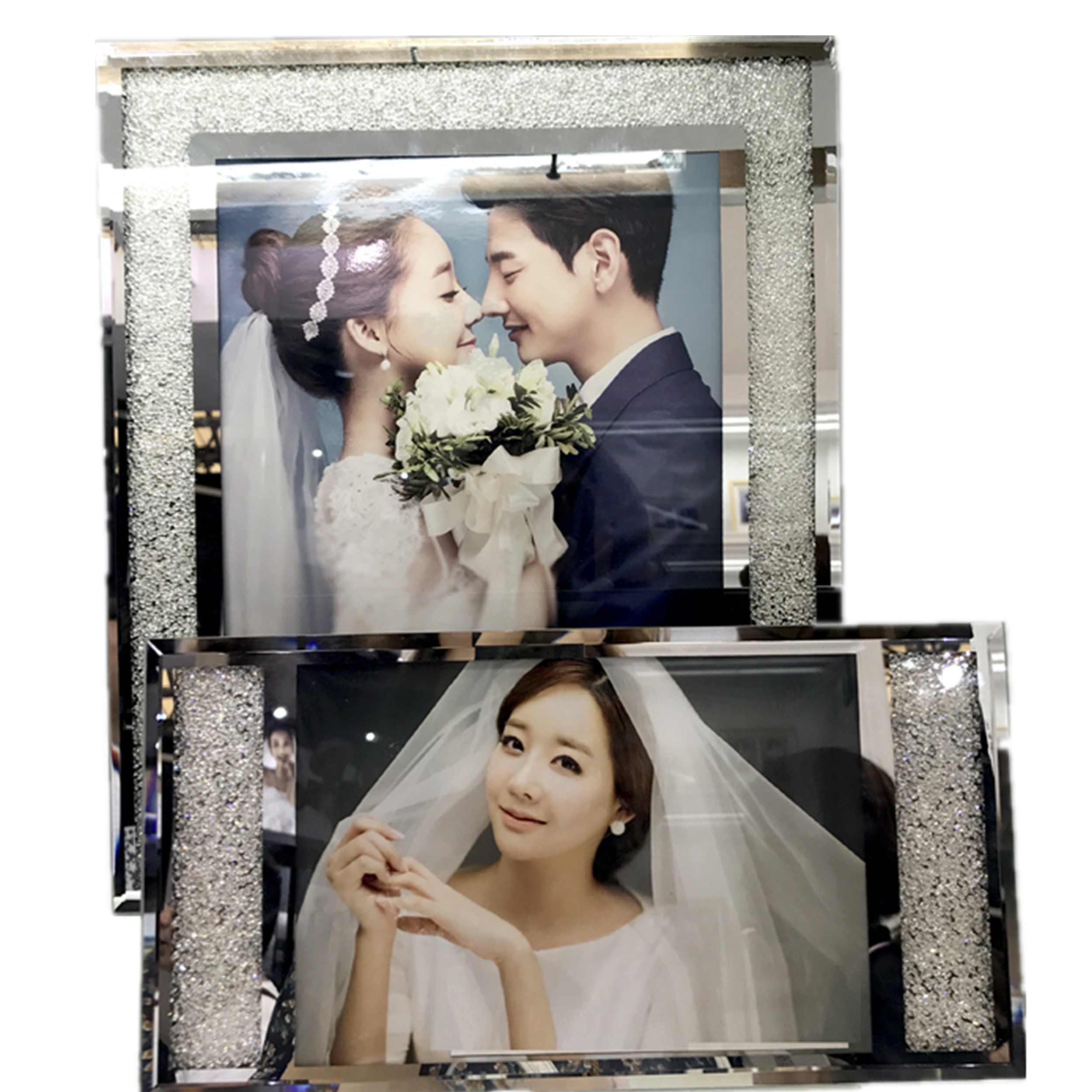 Studio light luxury three-dimensional crystal diamond photo frame Korean Creative wedding dress photo decoration photo frame