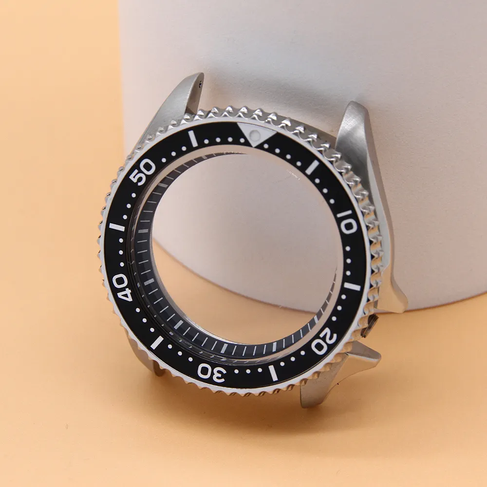 SKX007 10ATM 316L нержавеющая сталь металл пользовательский фрезеровка полированная обработка с ЧПУ часы 7 мм винт вниз Корона Корпус крышки