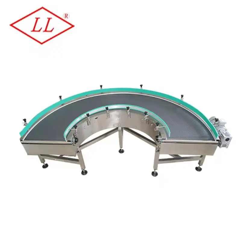 90 Degree Belt Conveyor T-2800 90/180 Degrees Curved Modular Belt Conveyor Machine