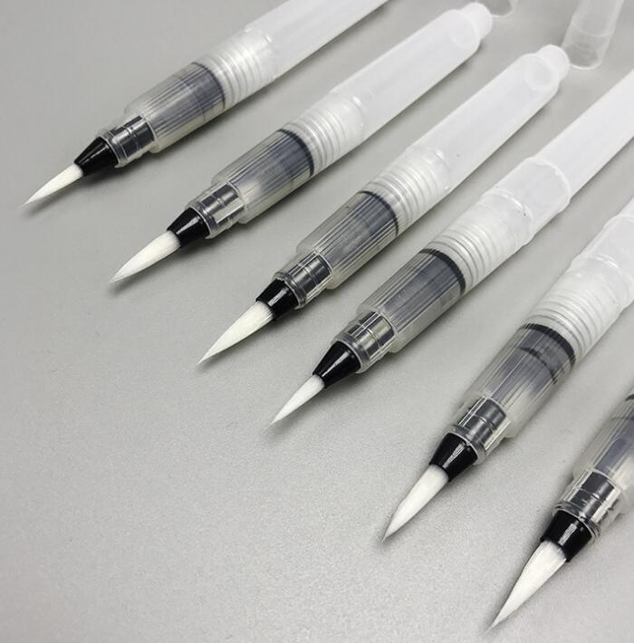 Multi-size Large-capacity Refillable Water Brush Pen / Watercolor Brush Drawing Pen / water storage painting pen