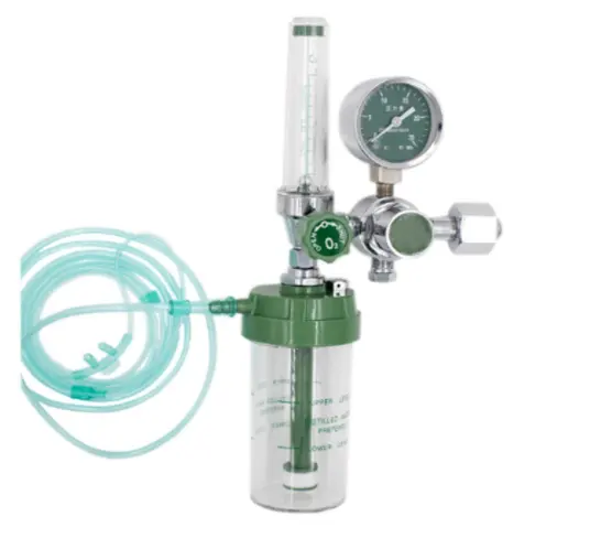 Oxygen regulator inhalator with flowmeter and humidifier bottle flow range 0-15L/0-10L/0-5L