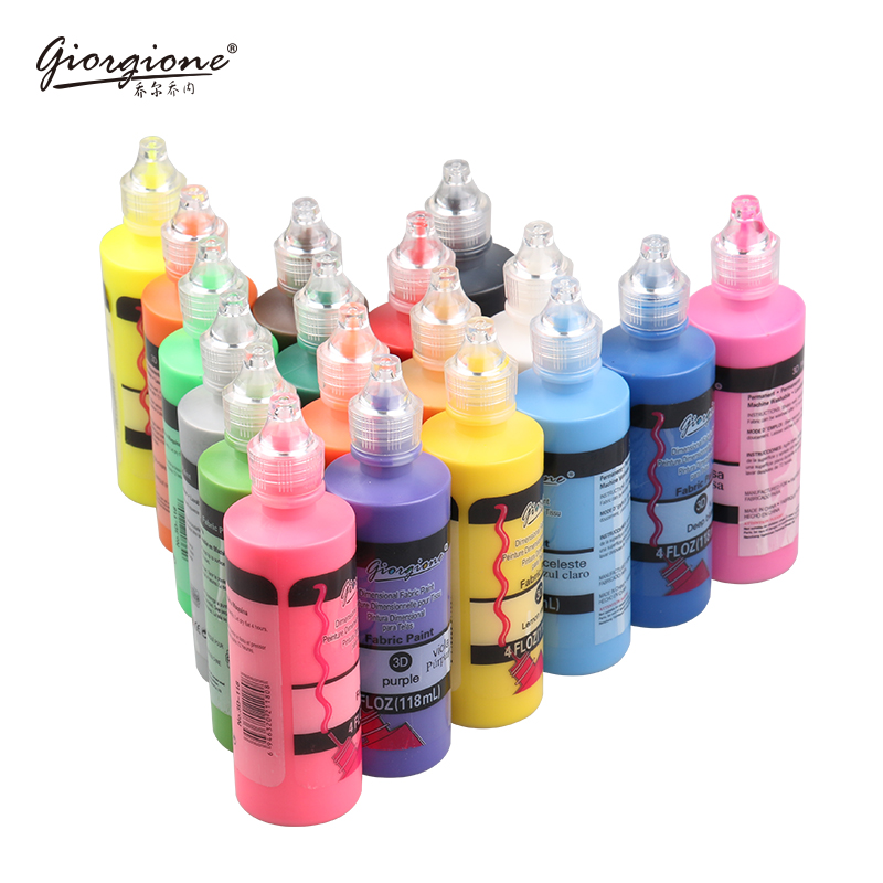 Professinal Giorgione 118ml for 18colors 3D Fabric Paint Set For Artist Painting