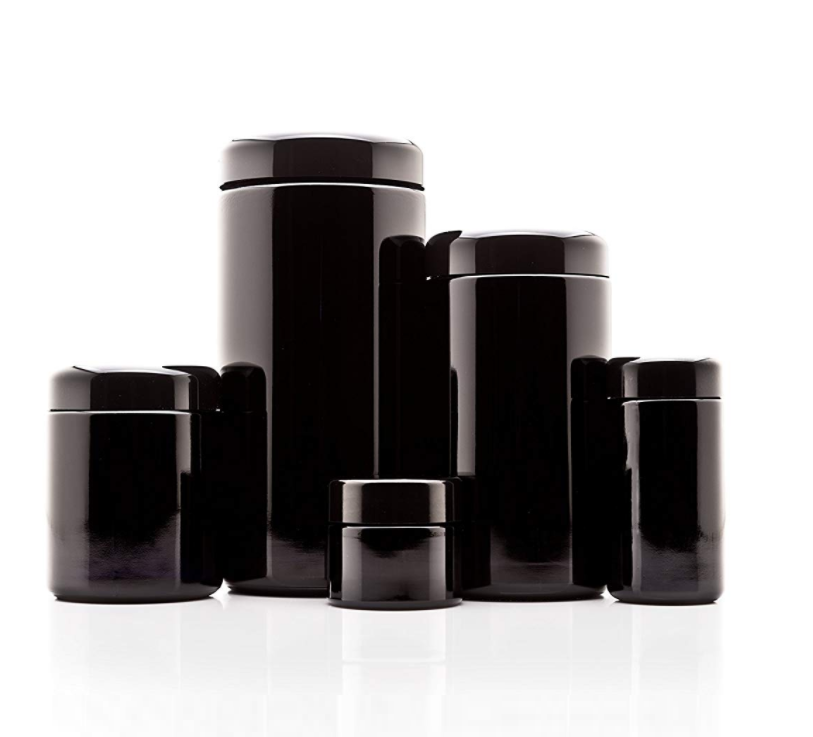 Stash UV черный Ультрафиолетовый фиолетовый 15 30 50 100 200 250 500 750 1000 мл стеклянные банки для крема, травы, упаковка с бакелитовой крышкой