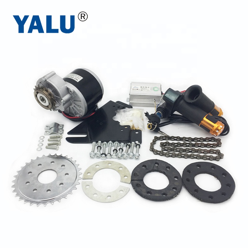 Двигатель YALU MY1016Z3 24 В/36 В 350 Вт, электровелосипед с щеточкой постоянного тока, левый боковой цепной привод, комплект электродвигателя