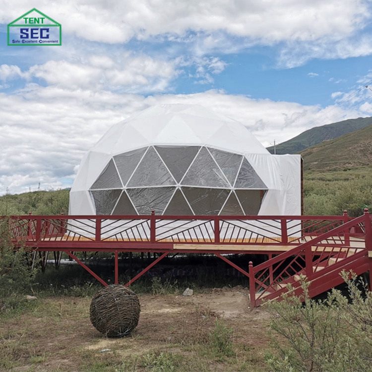 ПВХ отель роскошный Glamping Гео большой открытый купол палатка