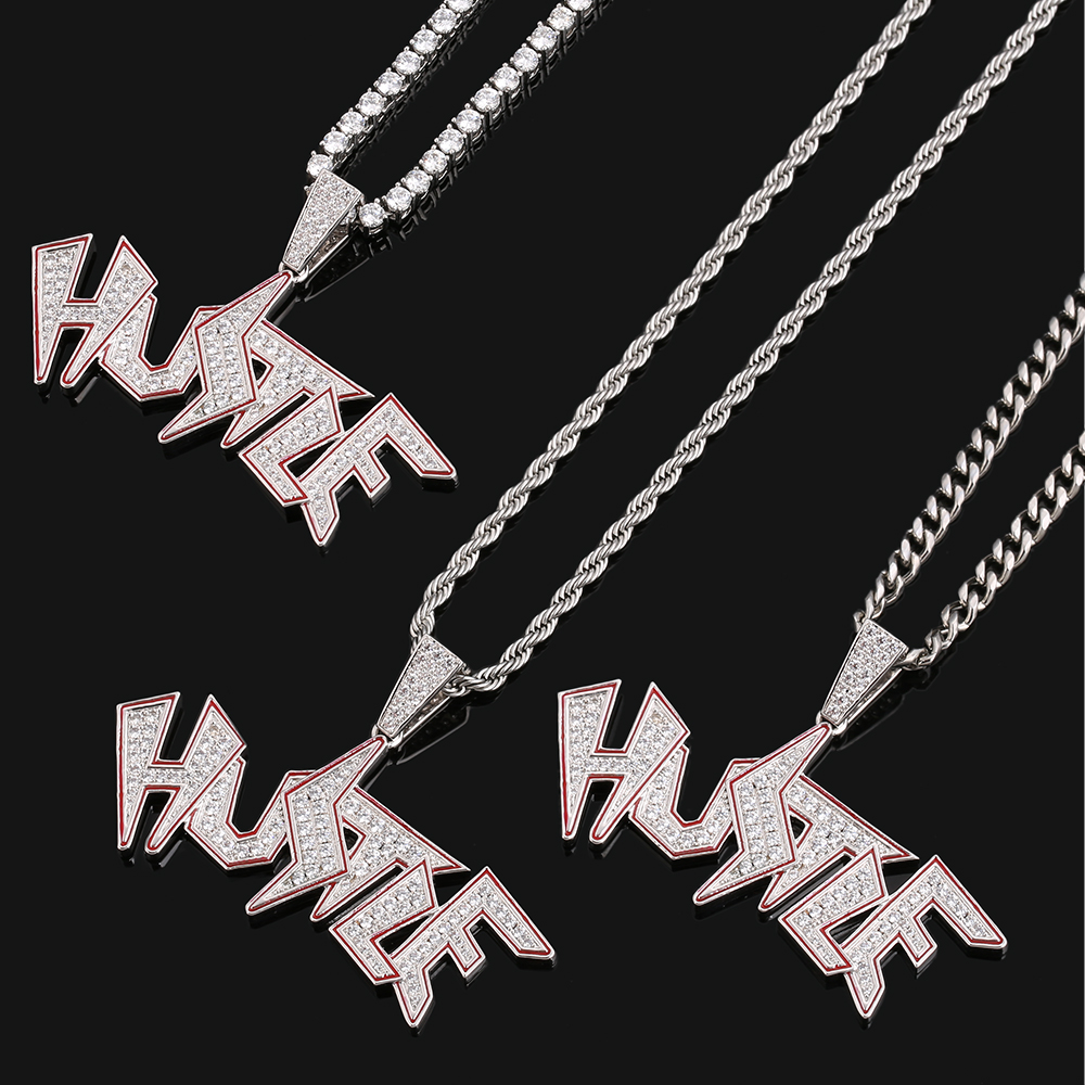 KRK на заказ Mirco Pave Bling CZ Icy персонализированное именное ожерелье на заказ Iced Out Diamond Name подвеска с теннисным ожерельем