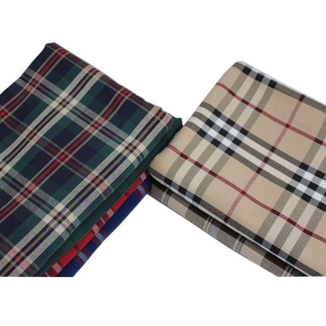 Yarn dyed 100% polyester Scottish plaid fabric for JK pleated skirt tie hair accessories