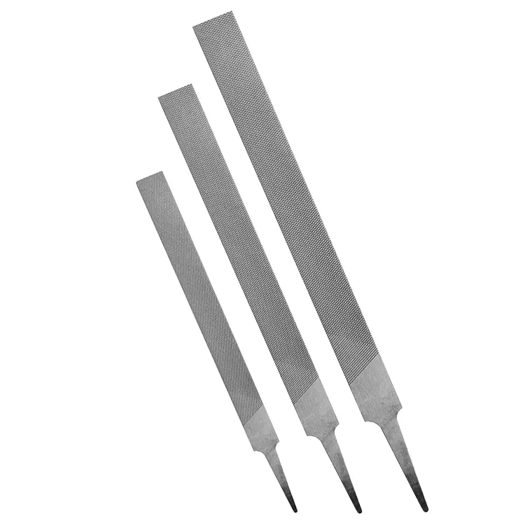 T12 8 inch Double Cut Teeth flat bastard Medium Cut  Files  without Handle, Suitable for Sharping Metal, Wood, etc.