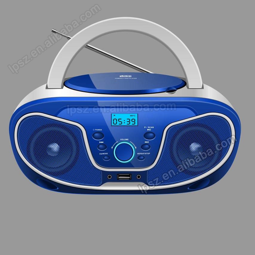 LP-D02 bluetooth портативный CD радио плеер с двухсторонним динамик USB MP3 AUX