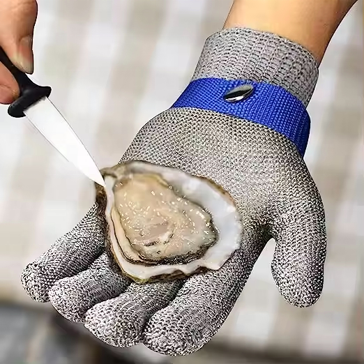 Cut Resistant Durable Rustproof Butcher 316 L Stainless Steel Mesh Metal Wire Cutting Protection Gloves