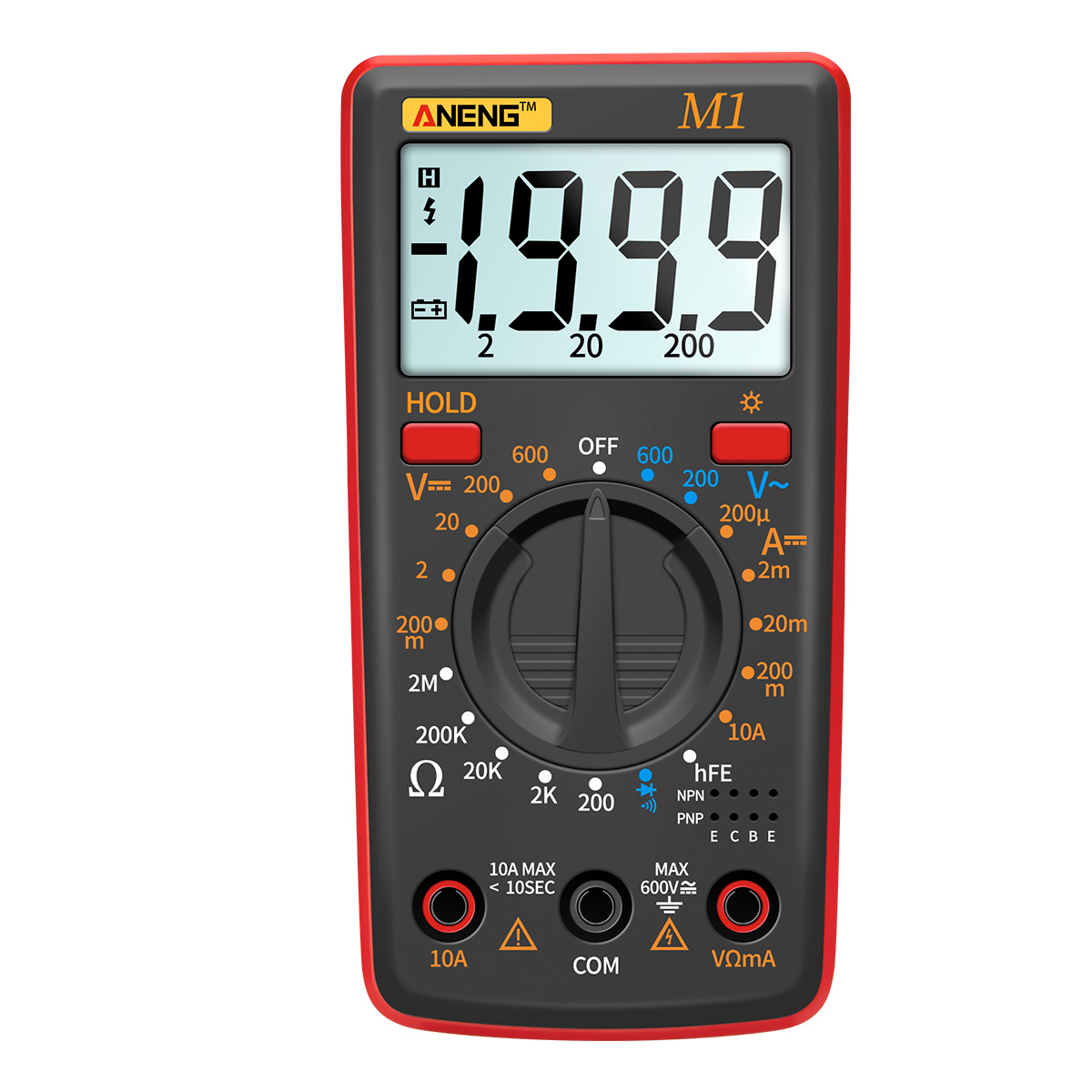 Цифровой мультиметр ANENG M1, ERS мультитестер, 10 А, функция True Rms, 400А
