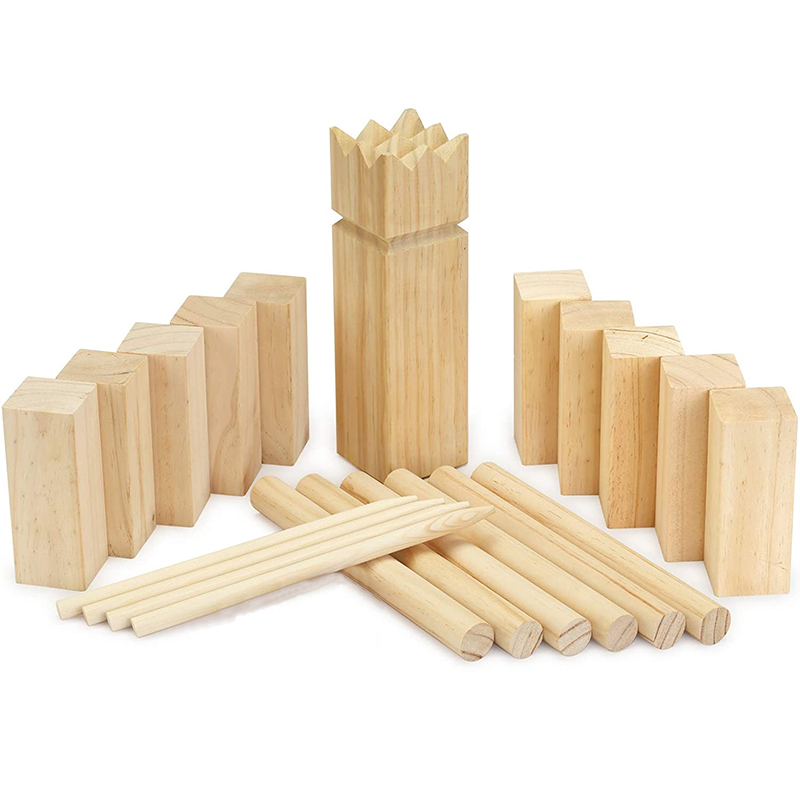 Premium Lawn Game Outdoor Yard Backyard Garden Portable Kubb Set For Family