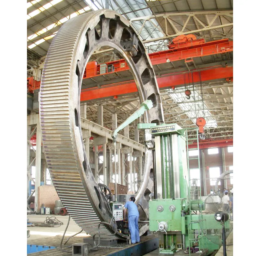 Cnc Milling Machining Alloy Cement Mill Herringbone Customized Synchronizer Bearing Gear Ring Casting Steel Support Roller