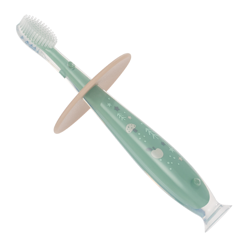Comfort-grip handle Blue Infant Toddler Toothbrush Soft silicone baby toothbrush