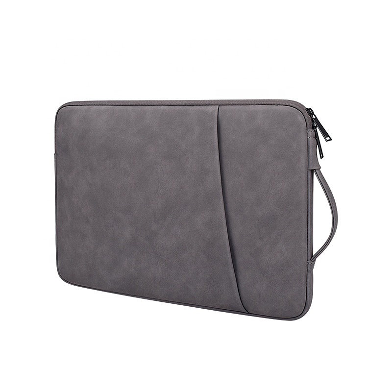 Portable Modern Slim Vertical PU Leather 13.3 14.1 15.4 Inches Notebook Handbag Laptop Sleeve Case