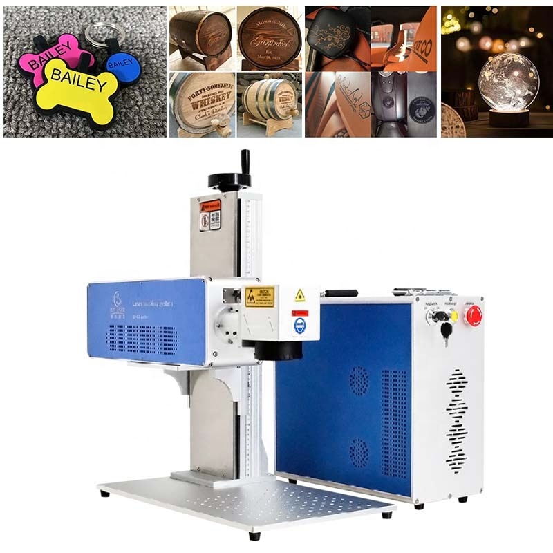 Diy Portable 20W Fiber Laser Marking Machine Jpt Mopa Laser Co2 Glavo Golden Rotary Device Used Condition AI Wood Marking