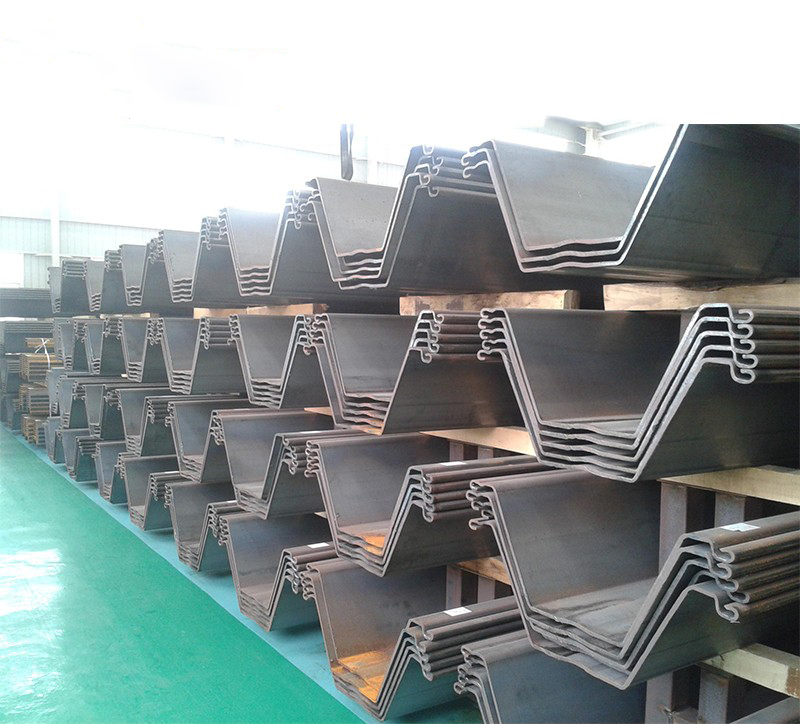 100mm x 400mm x 12 U shape sheet pile manufacturing with machine