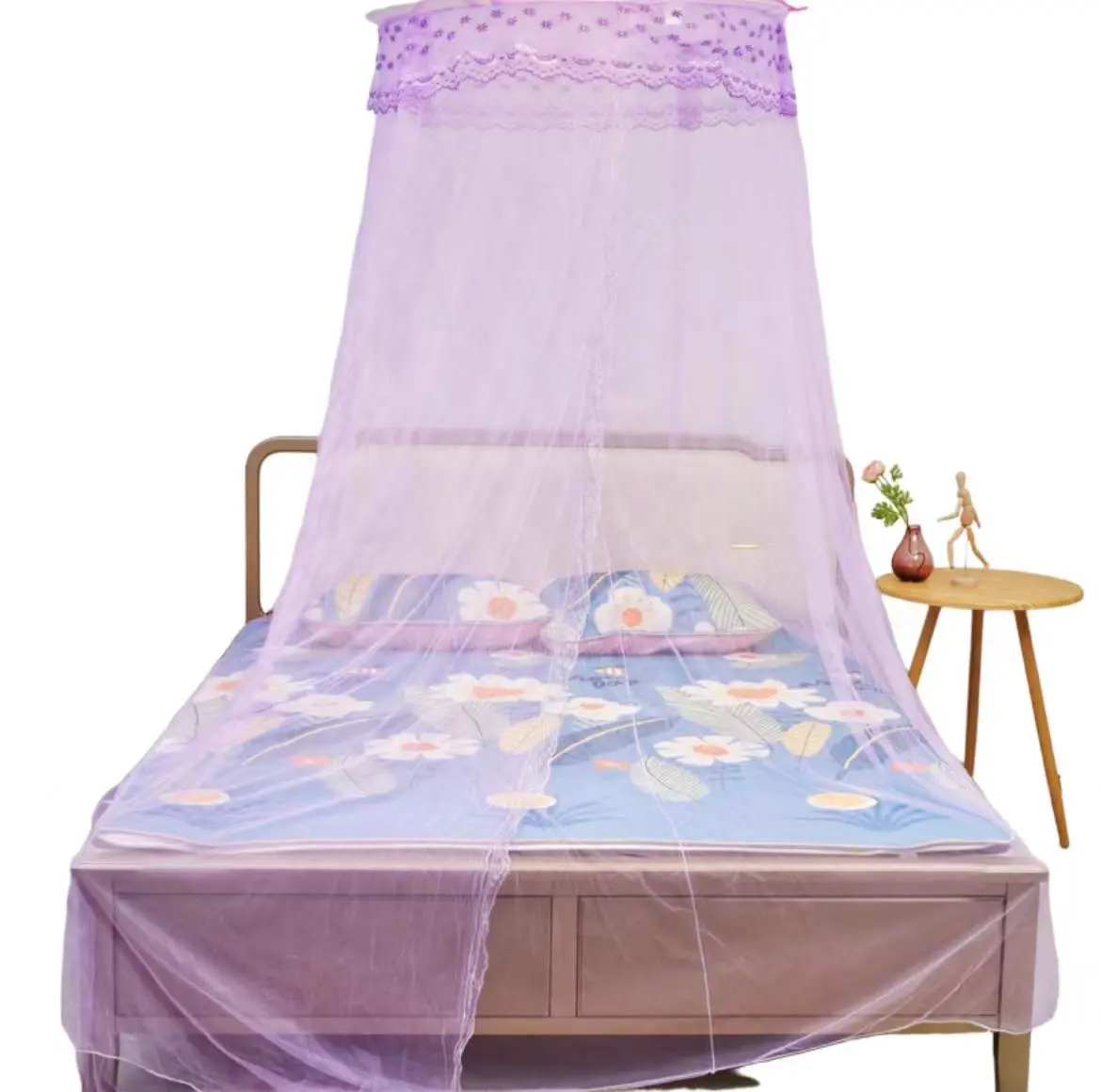 New design noble and elegant ceiling mosquito net  fresh and encrypted princess style floor lace mosquito net