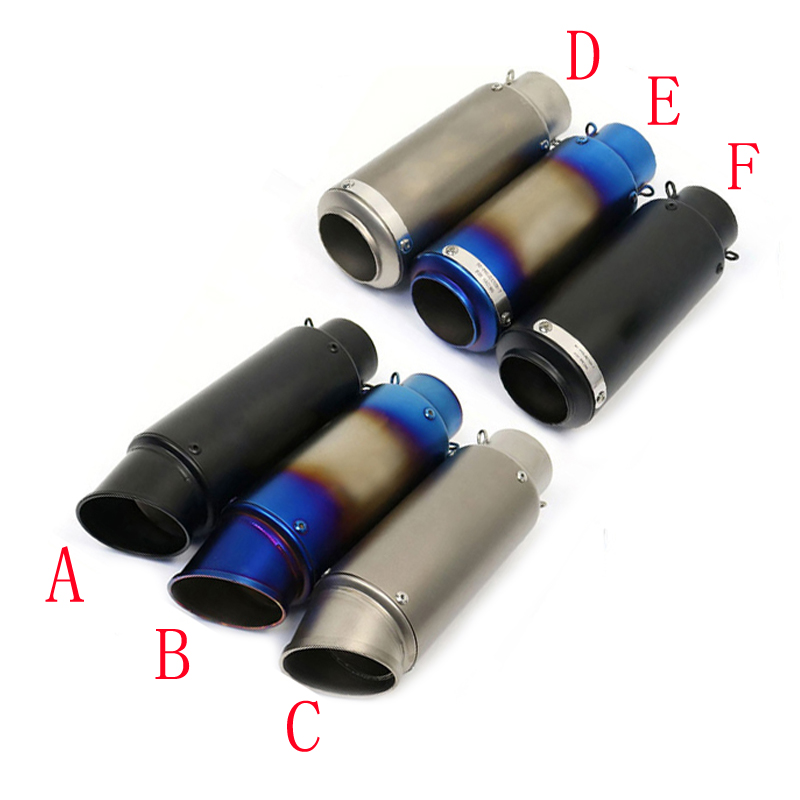 51mm 60mm Inlet Universal Motorcycle Exhaust Scooter ATV Racing Sprot Bike GP-Project Muffler Pipe