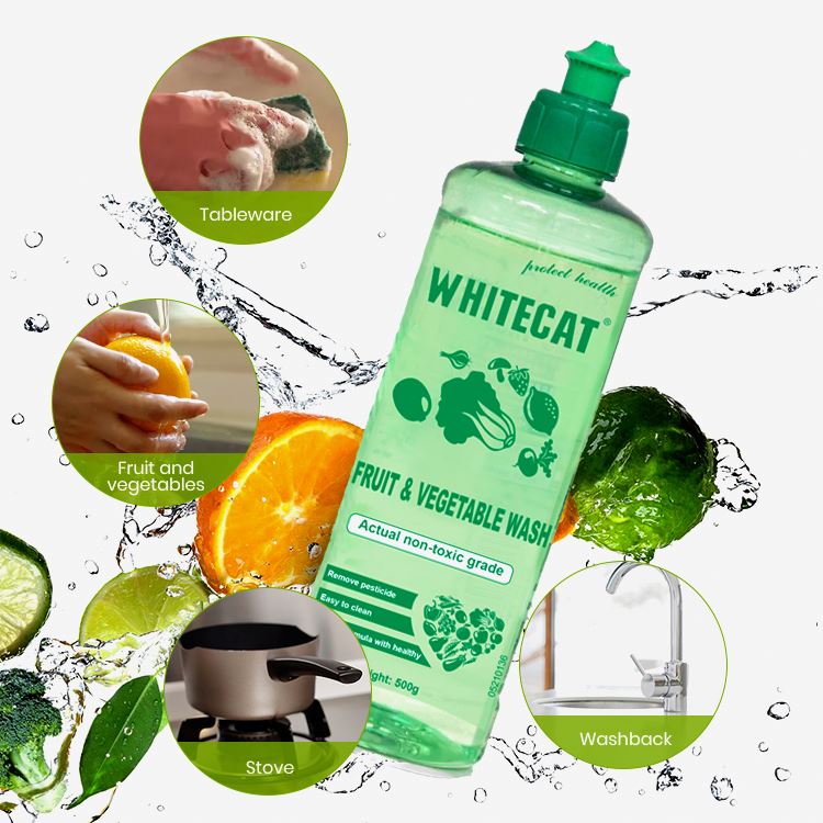 Жидкость для мытья овощей Whitecat, очиститель фруктов и овощей по заводской цене