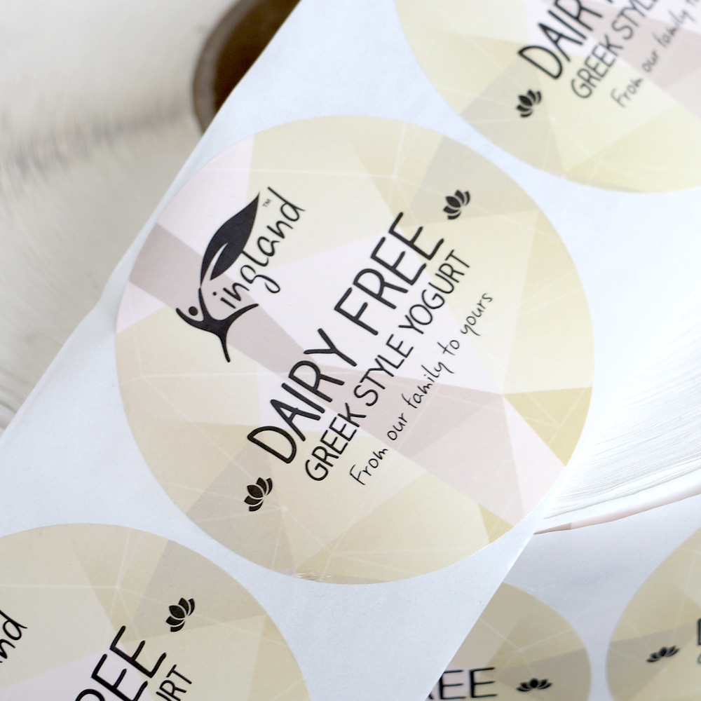 Custom die cut transparent self adhesive vinyl product stickers printed logo label roll pack