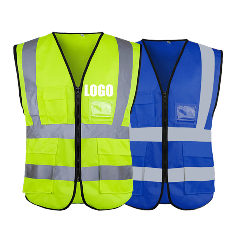 Фабрика CE Hi Vis с логотипом, печатный безопасный строительный полицейский хлопковый мотоциклетный беговый китайский сетчатый отражающий жилет