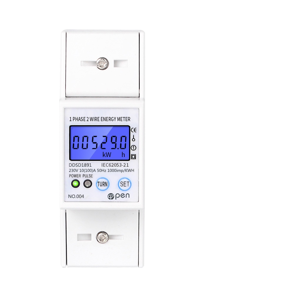 Open Electric 10(100)A 230V 50HZ Single Phase Din rail WIFI smart energy meter Kwh Voltage Current Protector Voltmeter RS4