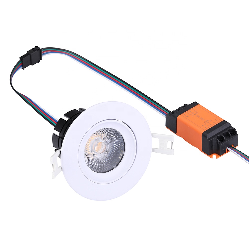8 Вт 24 В dc RGBCW(6000K) RGBWW (2700K) светодиодный светильник knx pwm диммер rgb опция high Cri90 светодиодный светильник
