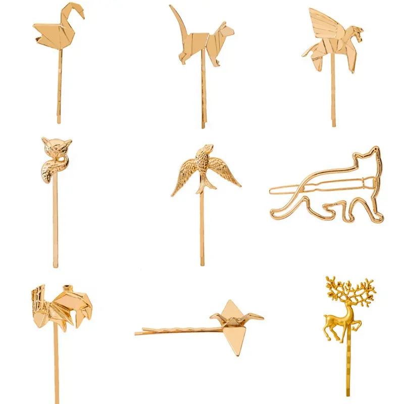 New Design Animal Alloy Hair Clips Cat Fox Rabbit Hair Pin For Girls Women Hair Accessories