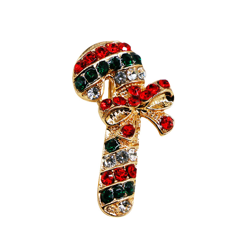 candy cane brooches gold corsage,colorful crystal brooch pin jewelry