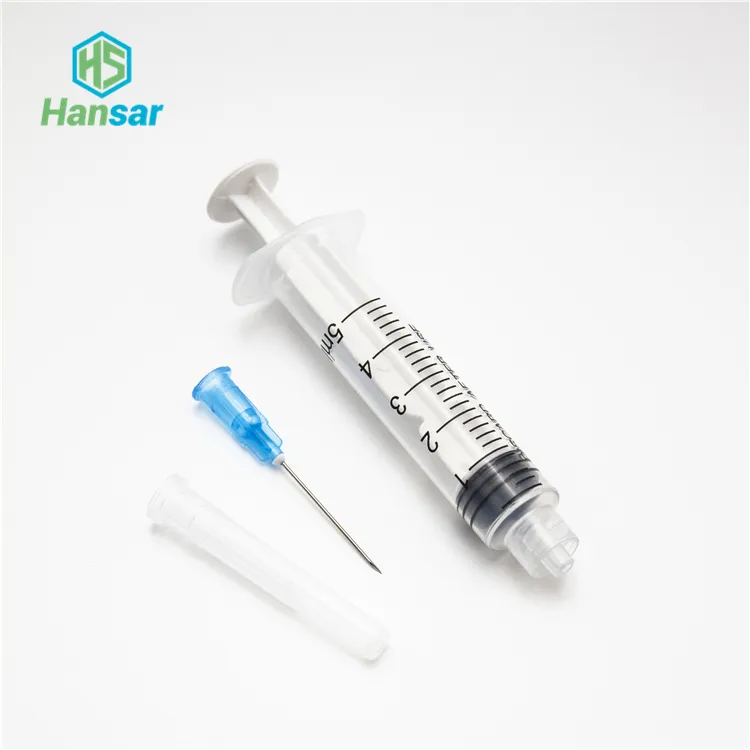 5ml luer slip luer lock disposable syringe with needle