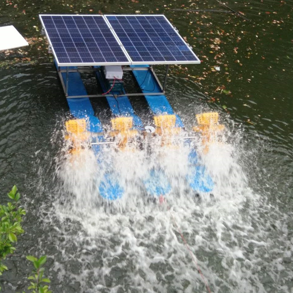 Китай аквакультура плавающее озеро кислородный пруд для рыб 2hp весло колесо Солнечный аэратор для пруда рыбы креветки фермерское оборудование