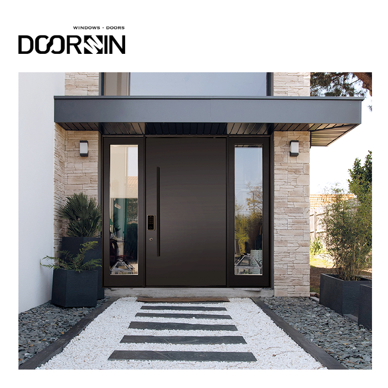 American Energy Efficient Residential Thermal Break Aluminum Entry Door With Smart Lock