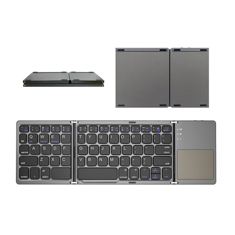 B033 USB 3,0 Беспроводная Мини Портативная складная клавиатура с тачпадом для Windows,Android, планшета, телефона