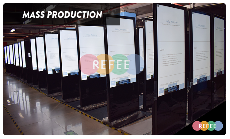 Refee Hot 43 Inch Lcd Media Player Floor Standing Digital Signage Menu Boards Lcd Advertising Display Wifi Lcd Screen Maker Ads