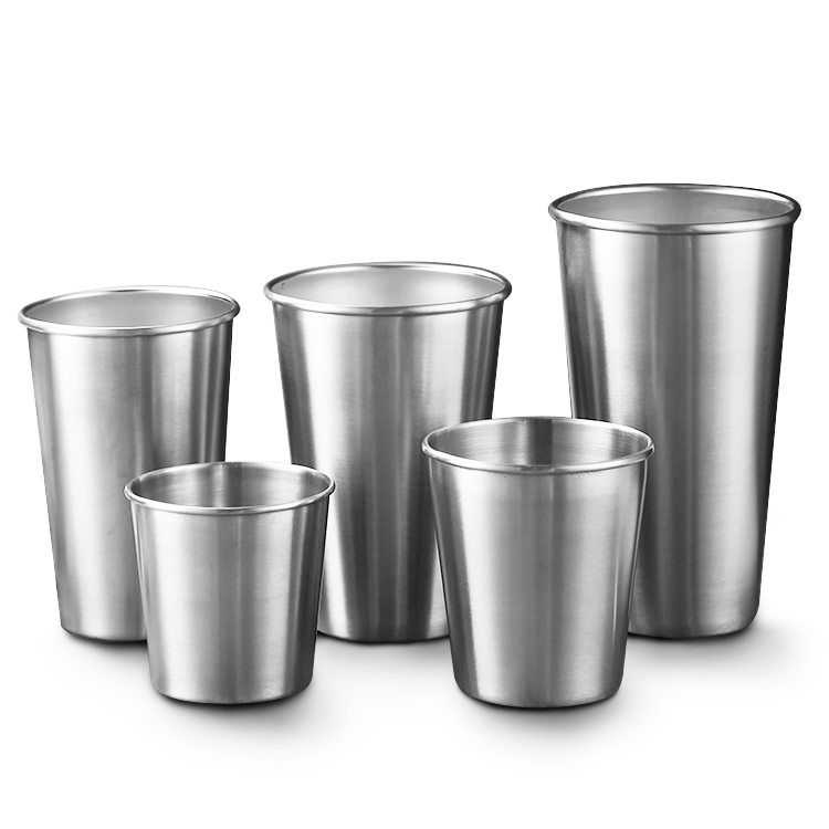 High quality metal drinking cup tumbler beer coffee stainless steel cup mug