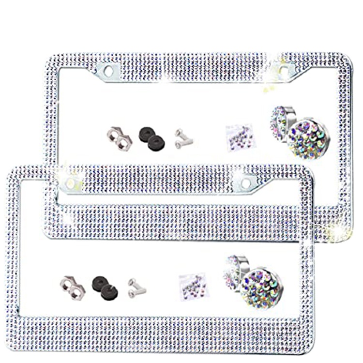 Amazon Hot Selling American Size Rhinestone Custom License Frames for Woman Gifts