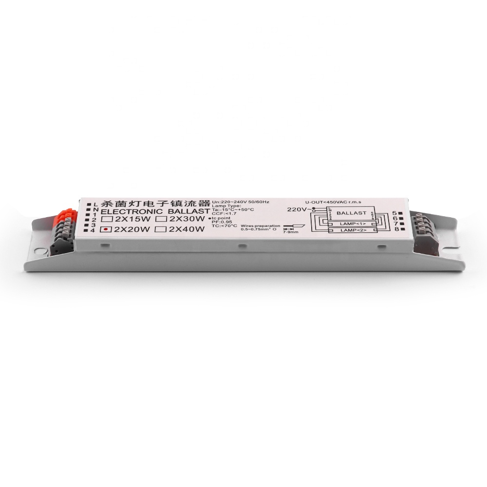 T5 T6 T8 трубка 220v-240v 15 Вт, 20 Вт, 30 Вт, 40 Вт, uvc УФ hid электронный балласт для лампа один на двоих