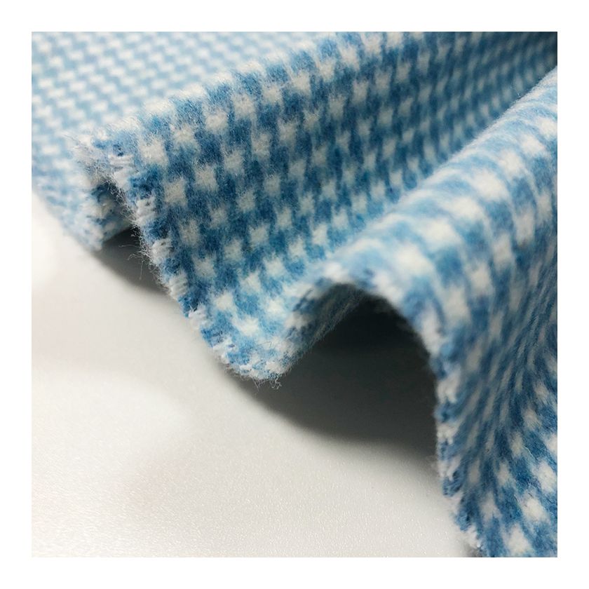 New fashion women winter coat fabric, houndstooth 50% wool fabric wholesale