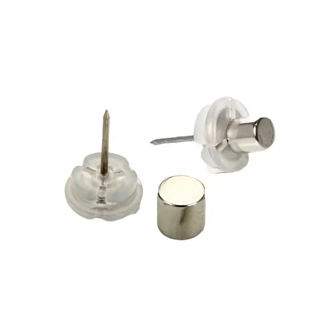 Plastic Assorted Colored Bottle Head Thumb Tacks Map Push Pins Magnet