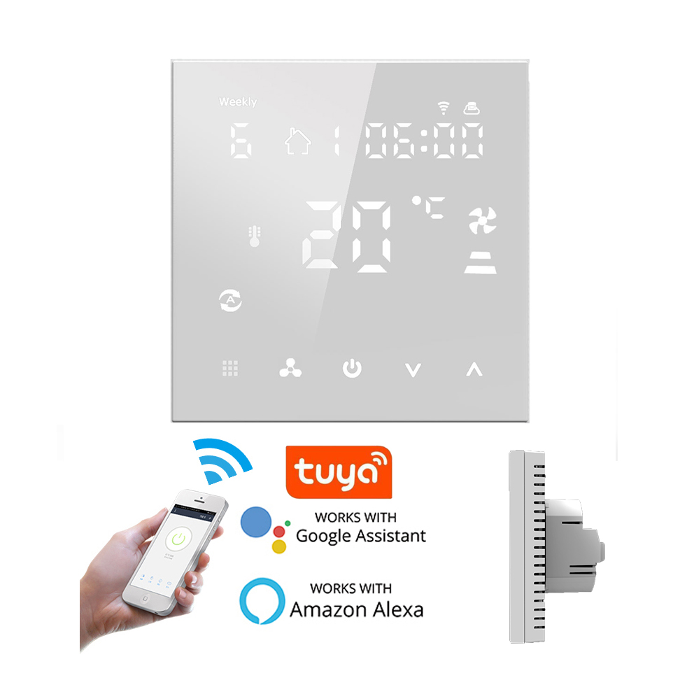 AC Thermostat Home HVAC System Central Air Conditioner 4 pipe 2 pipe Heating Cooling Fan Coil Unit Modbus RS485 Control